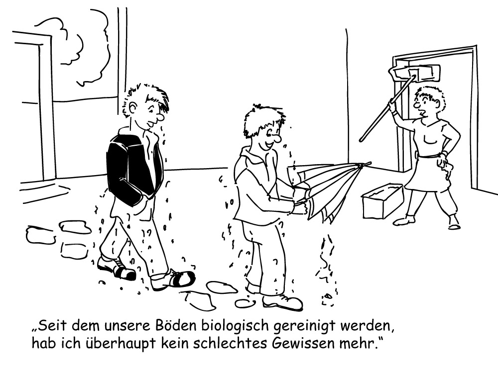 Kleine Illustrationen lockern ernste Themen auf