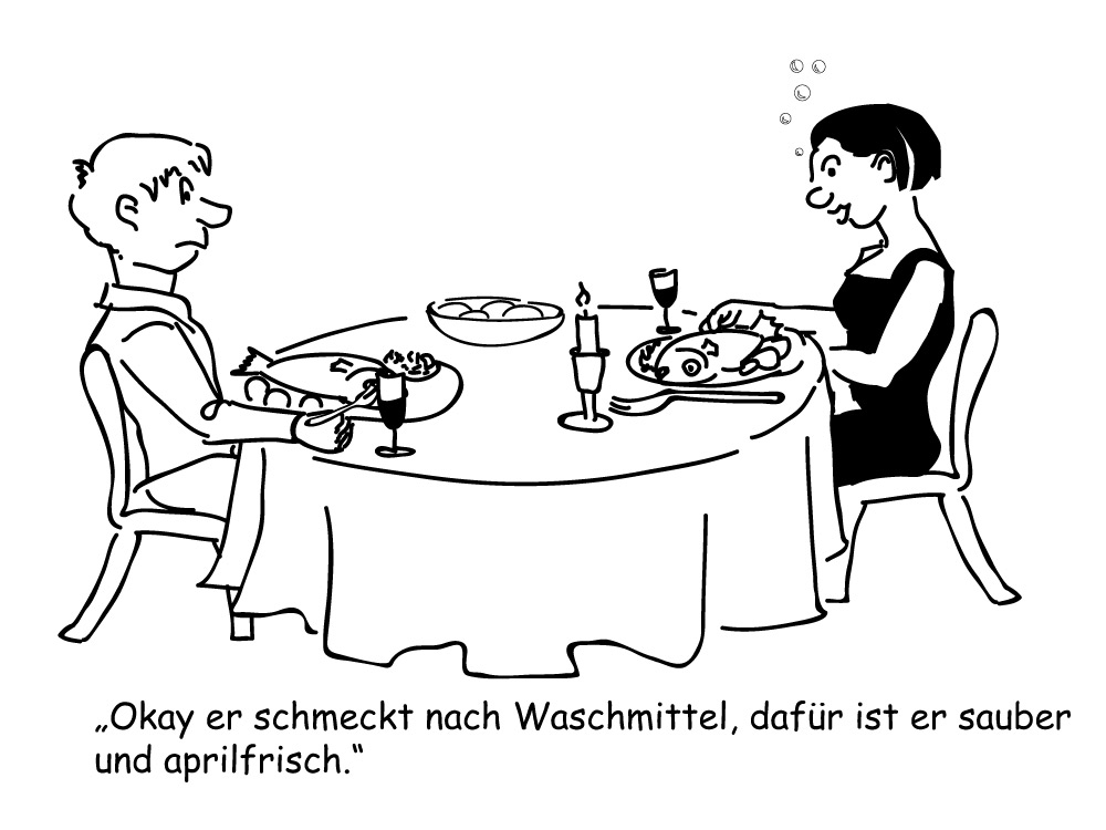 Kleine Illustrationen lockern ernste Themen auf